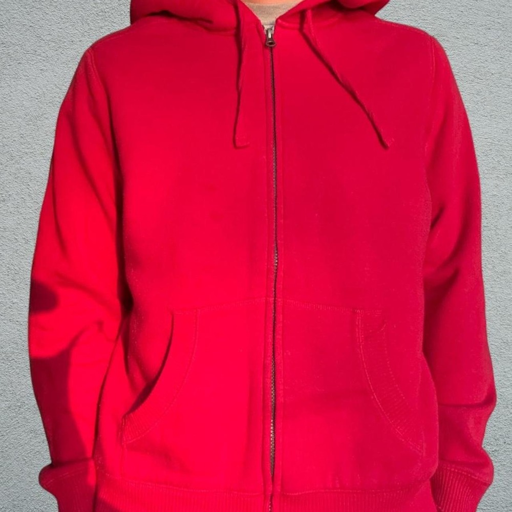 Faded Glory Red Sherpa Lined Zip-Up Hoodie Mens XL